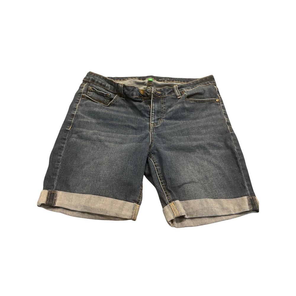 Dip High Rise Bermuda Denim Shorts Size 16W